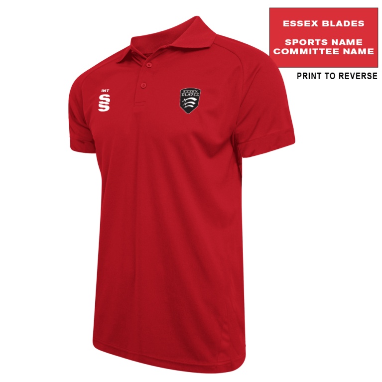 Women's Dual Solid Colour Polo : Red